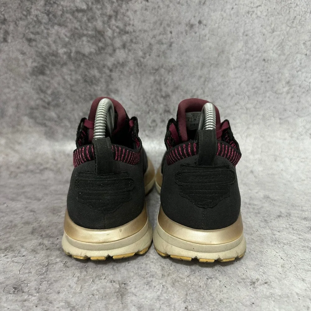 Brooks Ricochet LE Running Shoes Women Size 8 Black Maroon DNA AMP Comfort